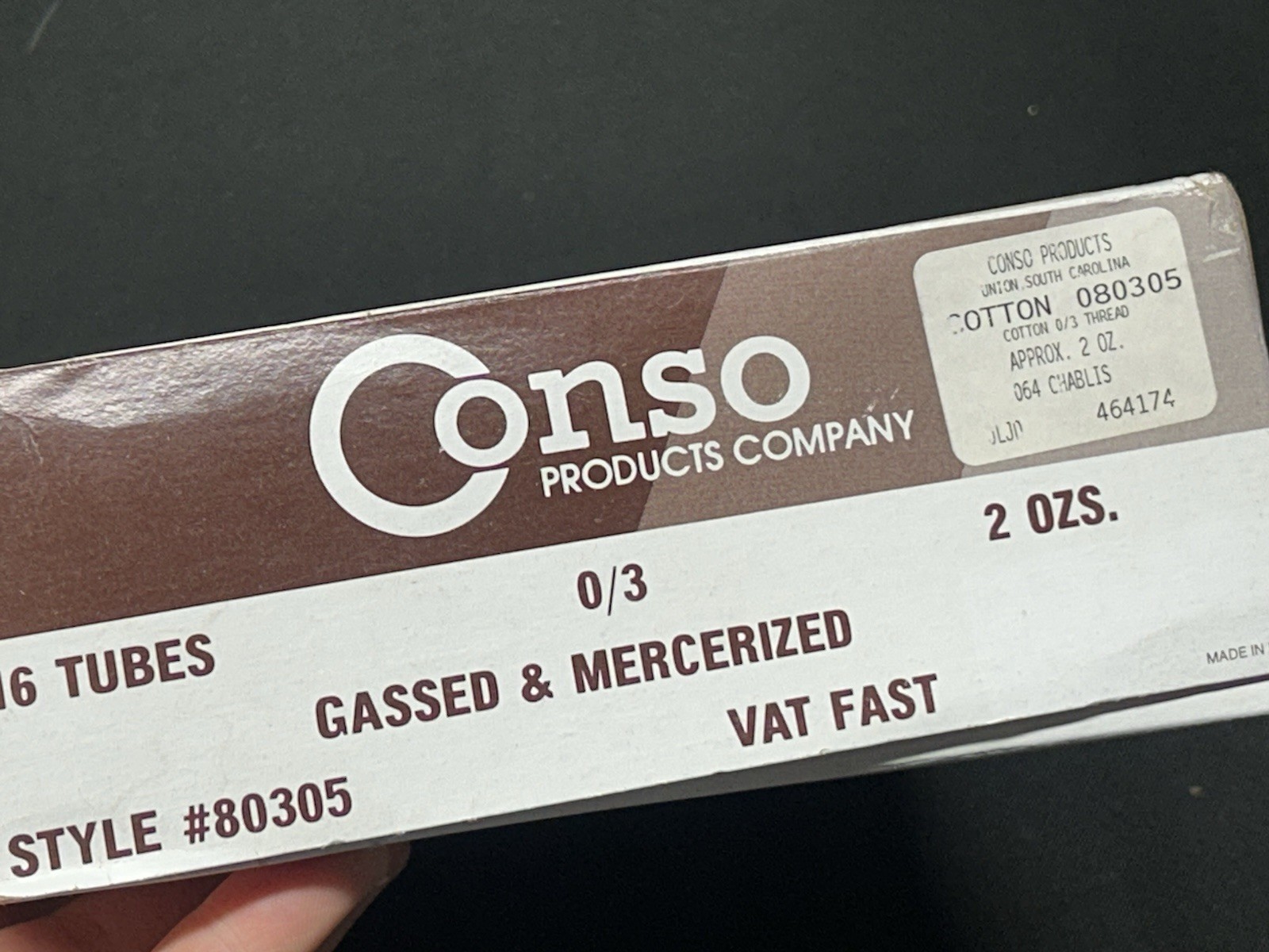 Vintage Conso Thread, 16 Spools, 2oz NOS, Ivory #80305