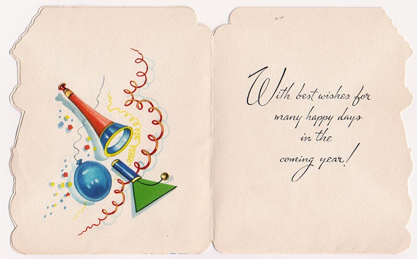 New Year Greeting card – Pristine unused condition + Envelop.
