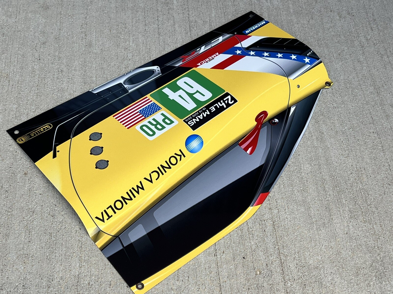 WOW!!! Curved Chevrolet Corvette C7-R Lemans 24hrs Race Car Door Style Sign