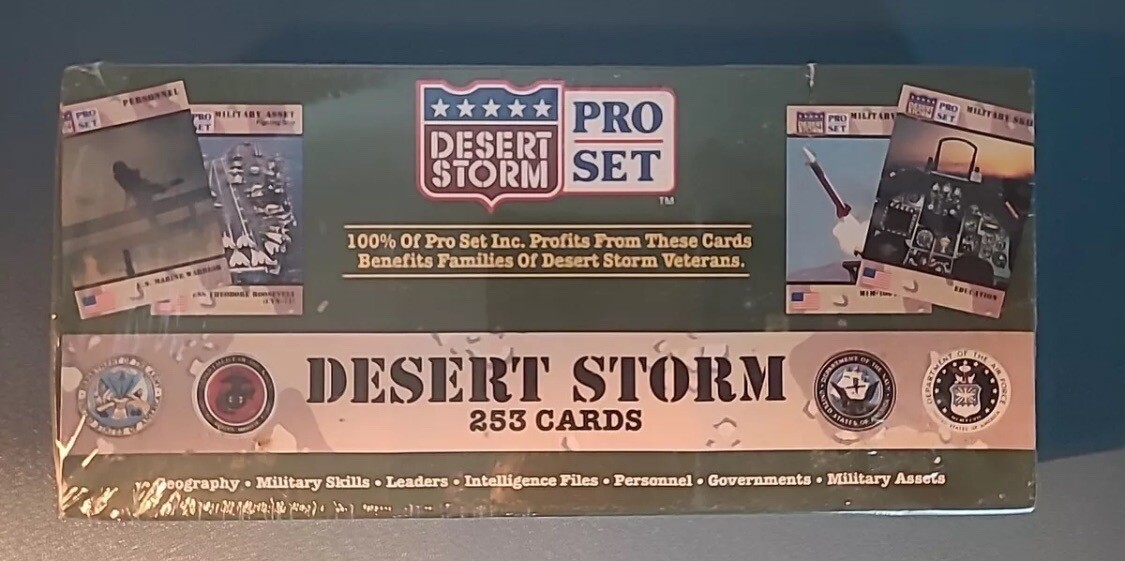 Vintage Desert Storm 253 Military Trading Cards Complete Set Unopened USA – IRAQ