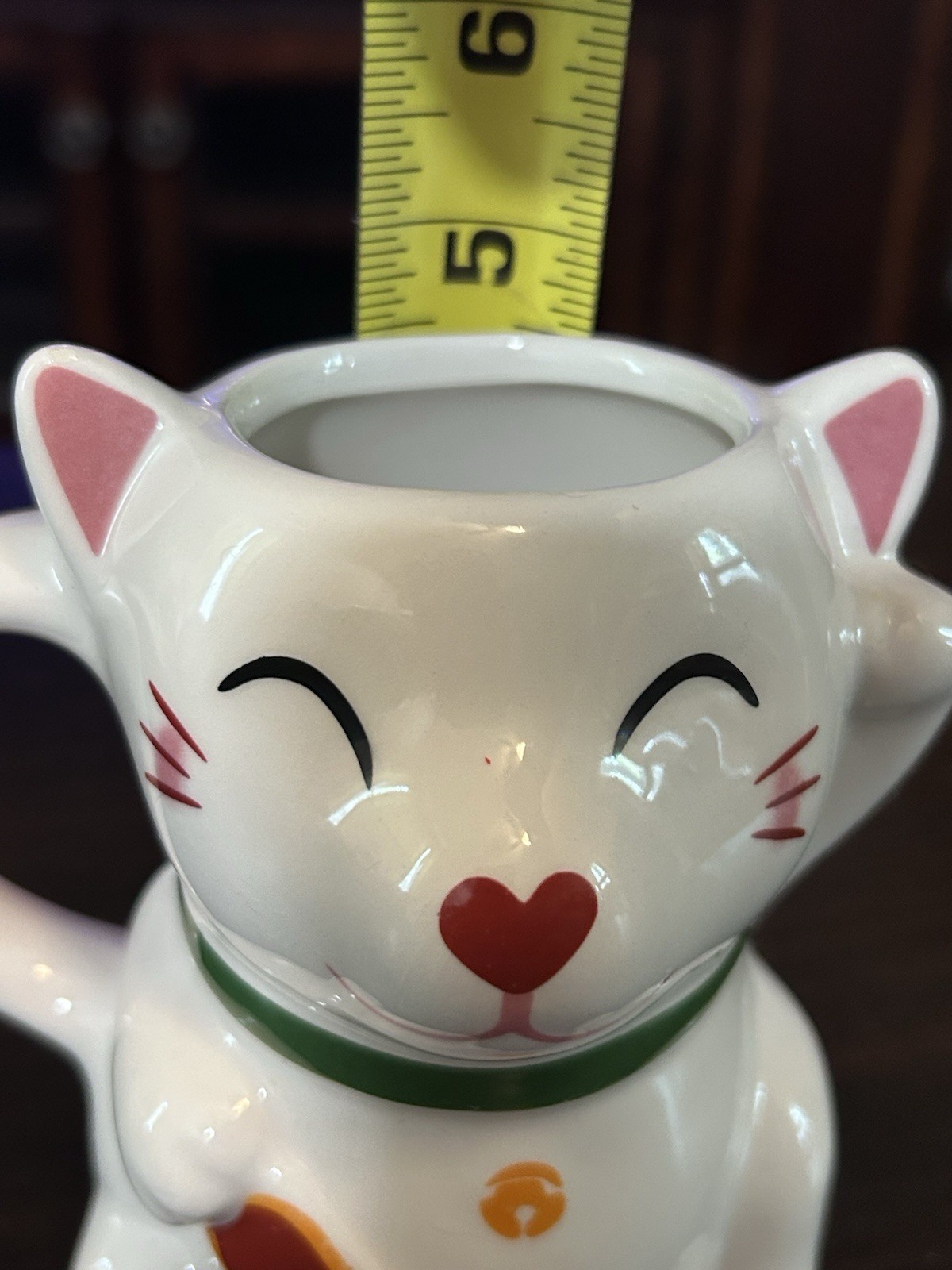 ICUP Lucky Cat Maneki Neko Ceramic Mug 2022 Japanese Style 12 Oz White Kitty