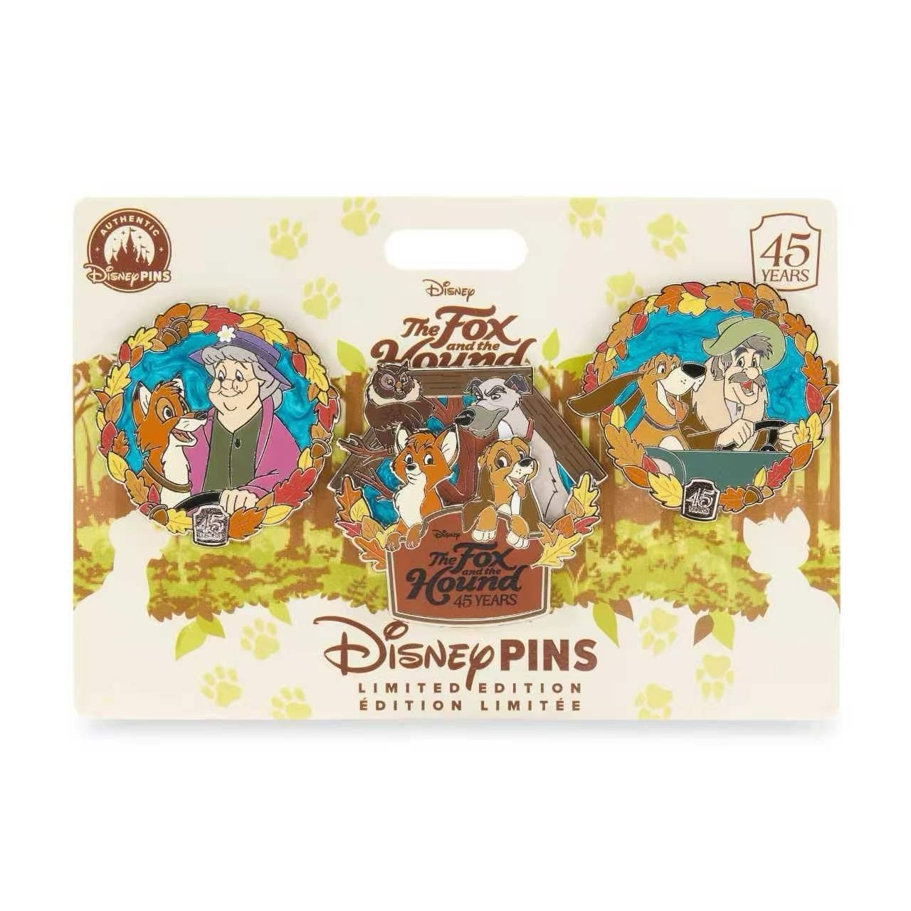 The Fox and the Hound 45th Anniversary Limited Edition Pin Set -Disney Exclusive
