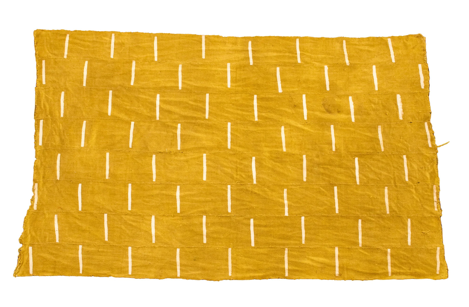 Earthy Mustard Bogolan Mali Mud Cloth Minimalist Design African Yellow Cotton