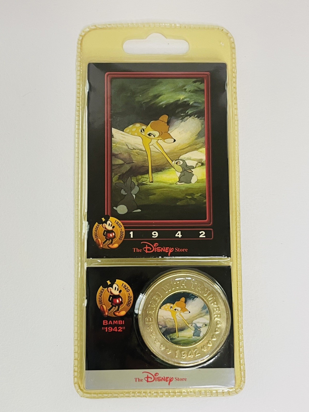 Disney Decades Coins & Card 1942 Bambi No 7 2000 Disney Store Unopened Thumper