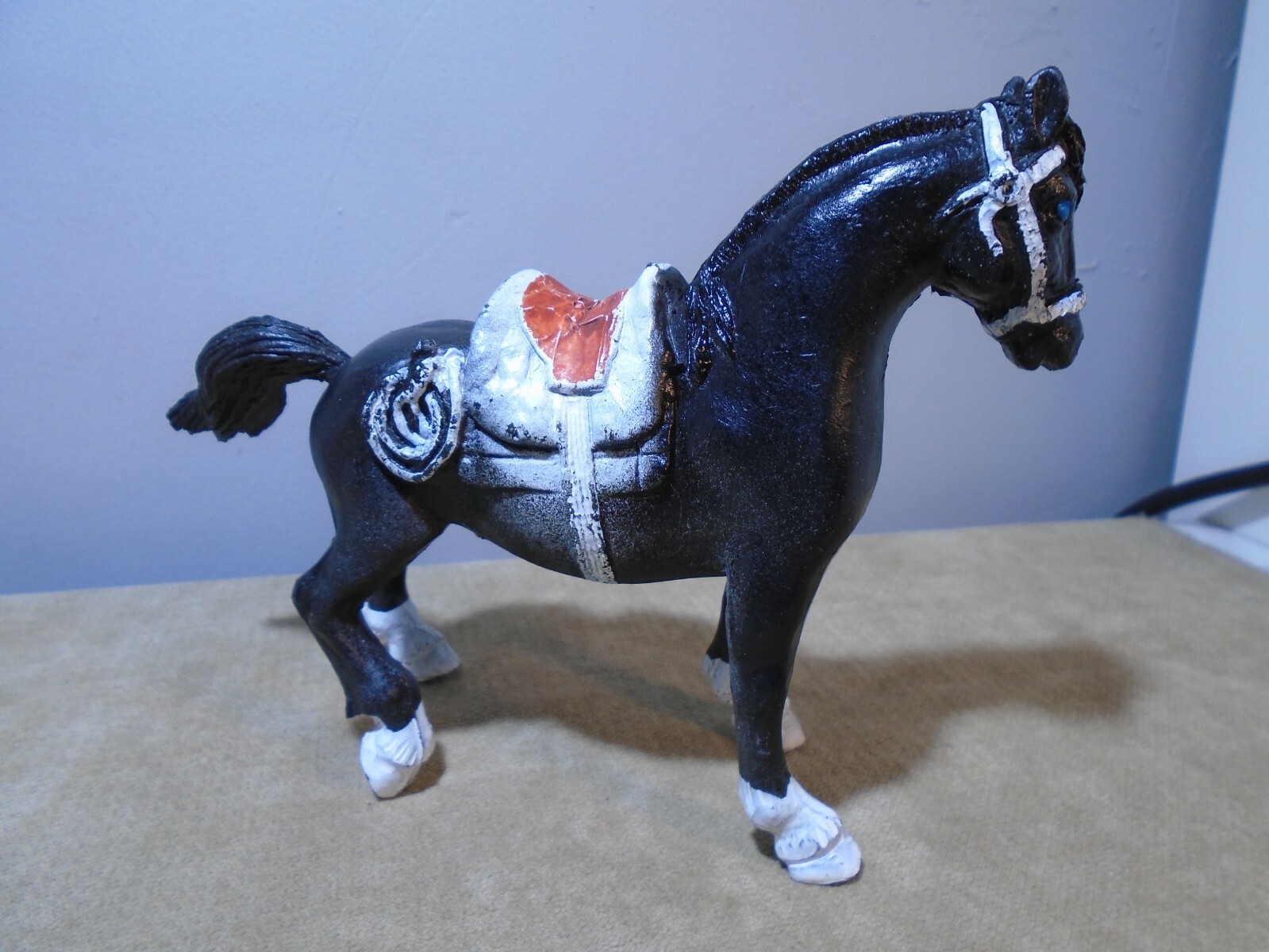 BLACK HORSE 4.5” X 6.5” PVC FIGURE MADE IN CHILE UNBRANDED (MA13)