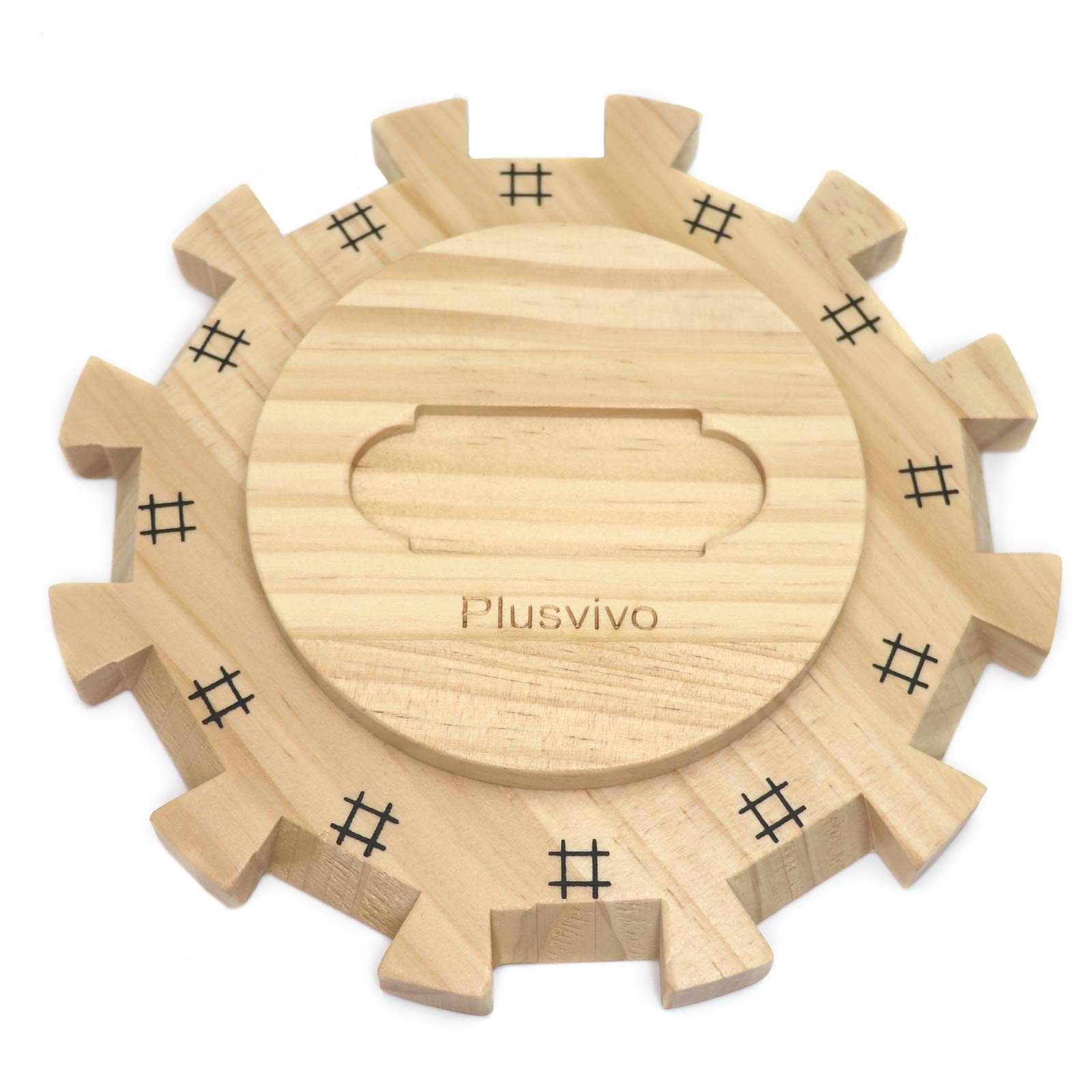 plusvivo Dominoes Mexican Train 7.87 x x 0.55 inches, Woodgrain Color