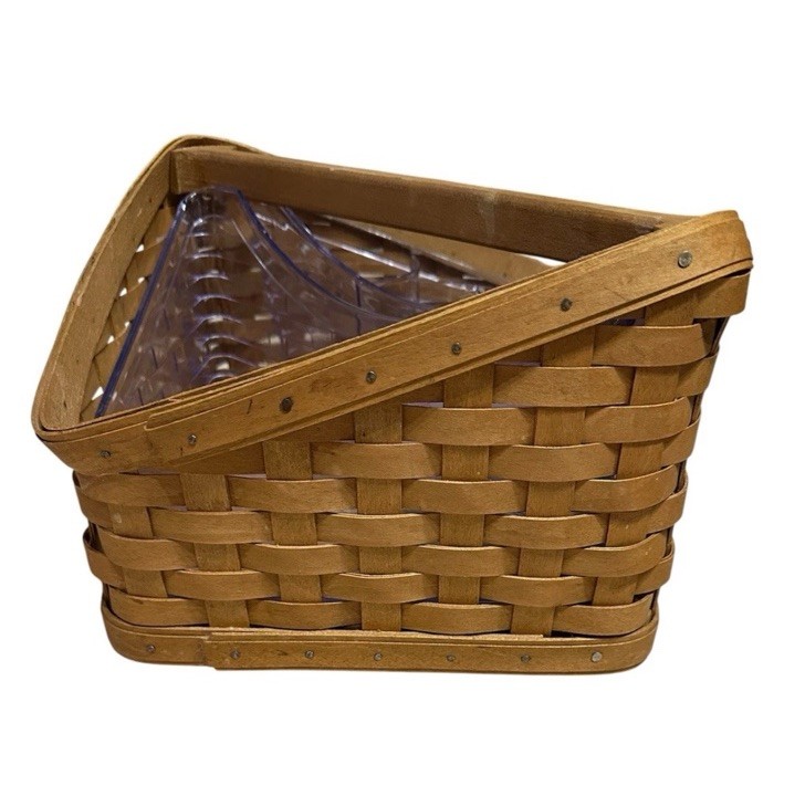 Longaberger Spin Organizer Basket Set – Warm Brown Stain