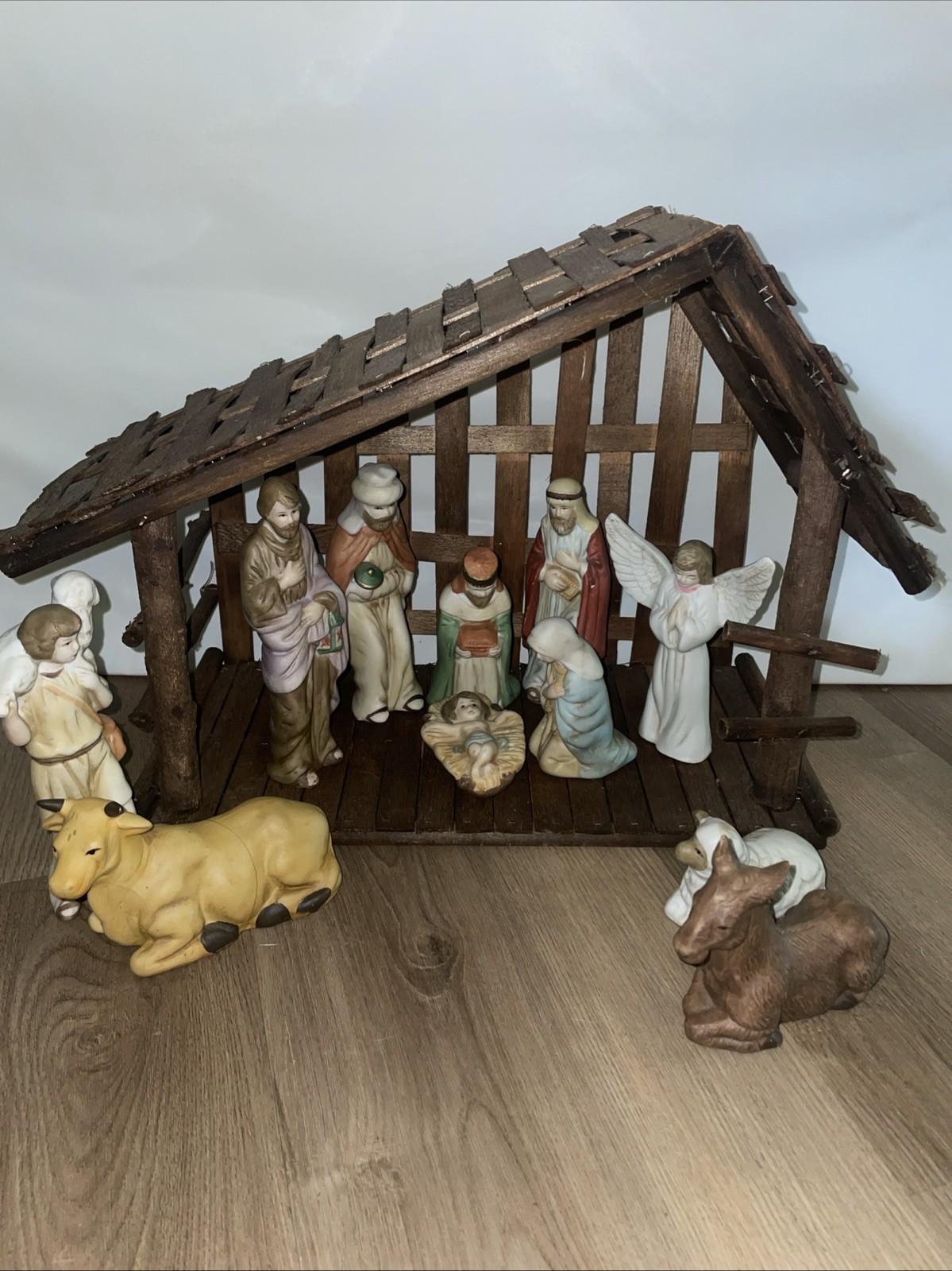 Vintage NATIVITY SET House of Lloyd Christmas Around the World 12pc w/Stable 6″