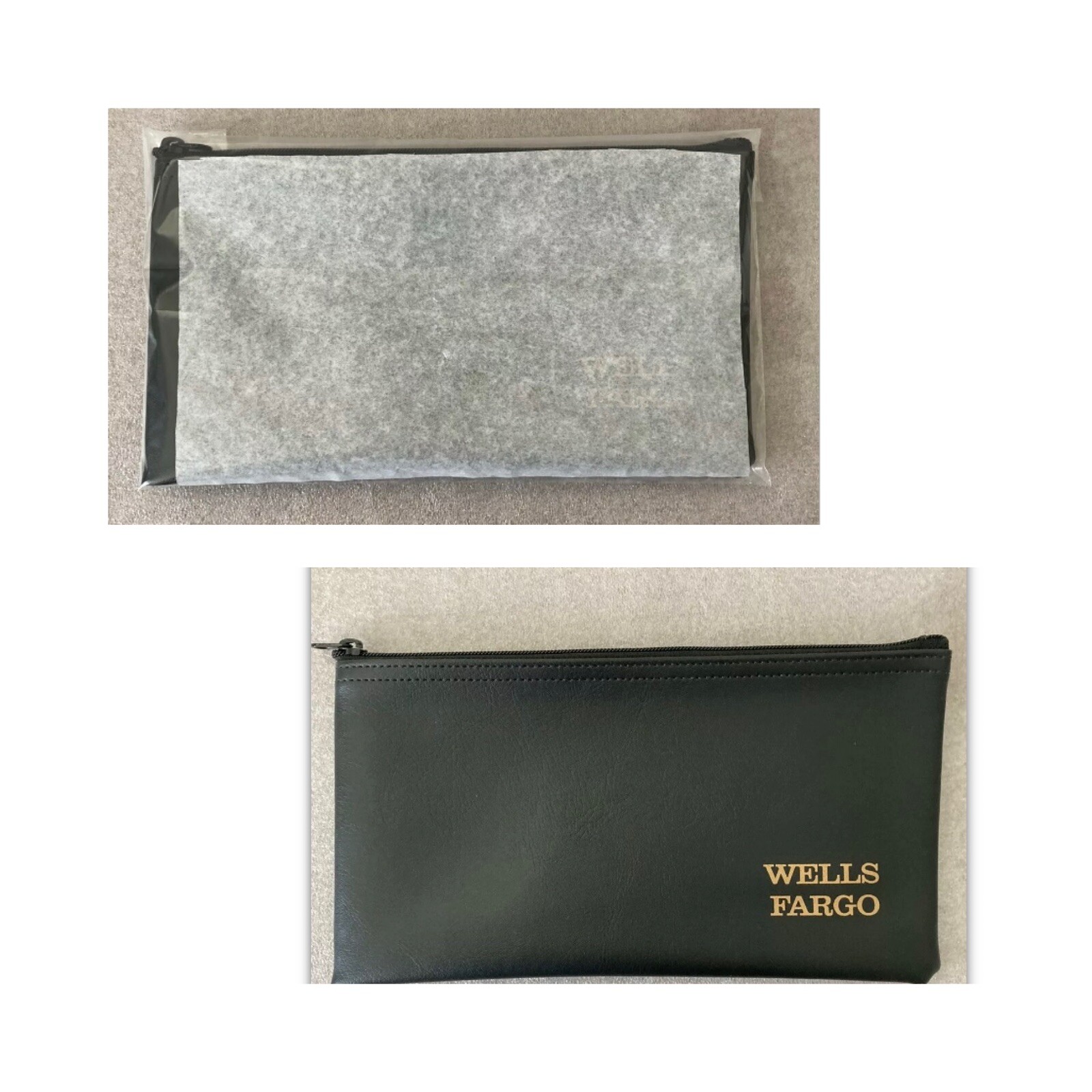 NEW WELLS FARGO BANK Money Deposit Zipper Bank Bag! – 1 New Bag