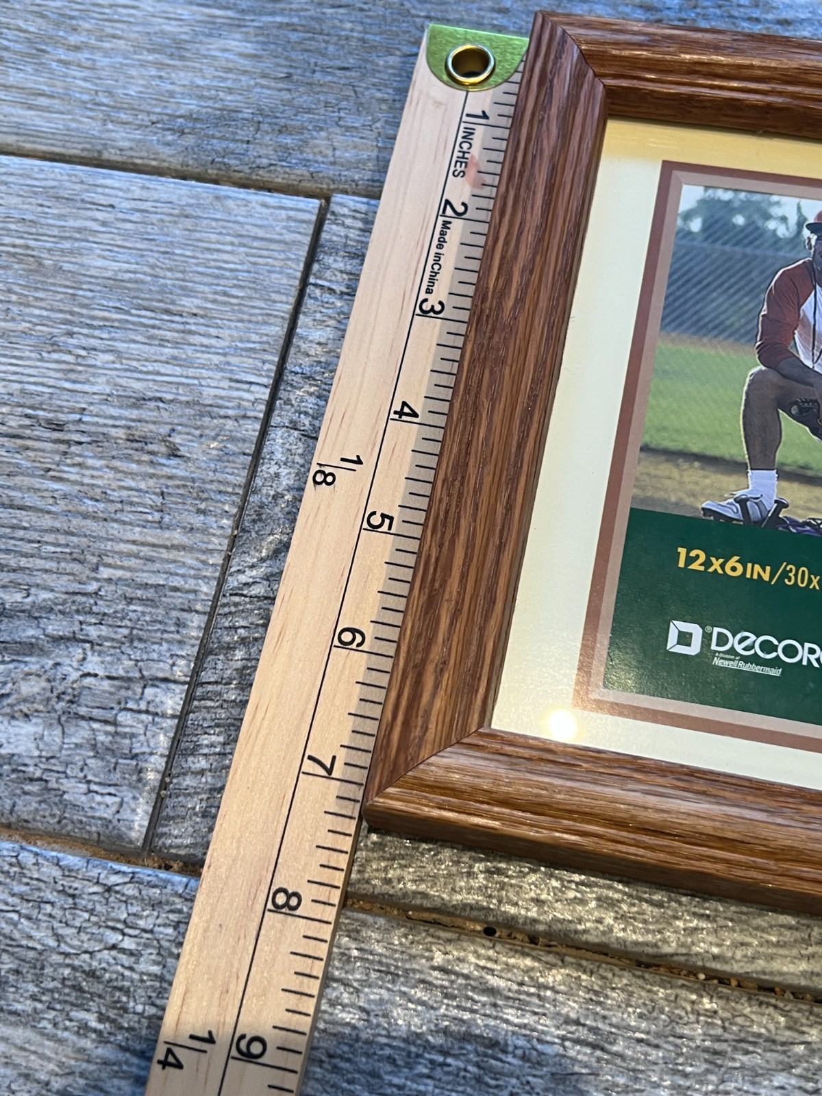 Decorel Solid Oak Team Wall Frame Vintage NWT Wood Rectangle 5 x 7 Retro Photo