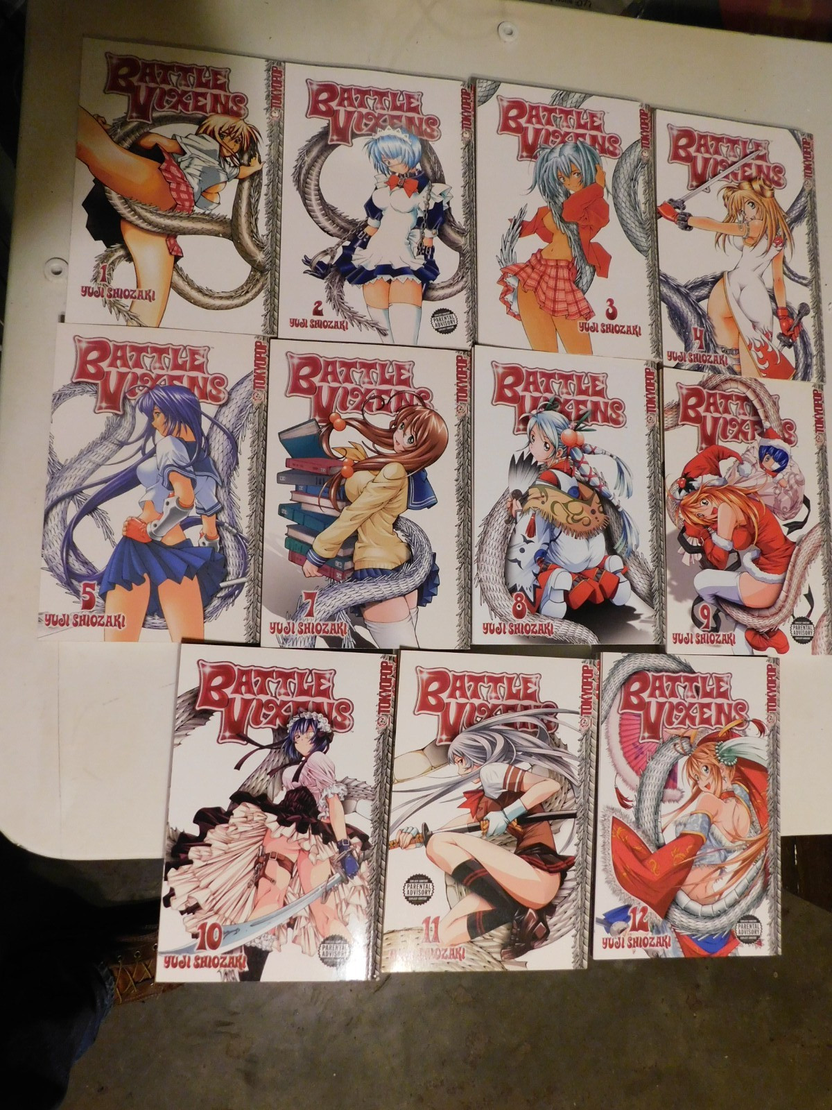 Battle Vixens, MANGA, Volumes 1-5, 7-12. Paperback