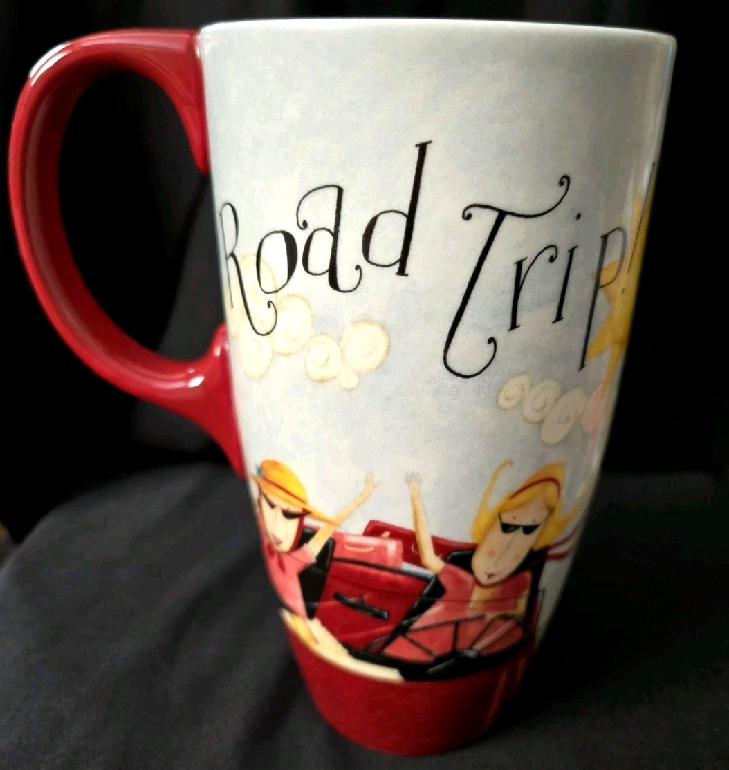 Mug LANG Road Trip Dan Dipaulo Multicolored Red Handle Car Girl’s Trip