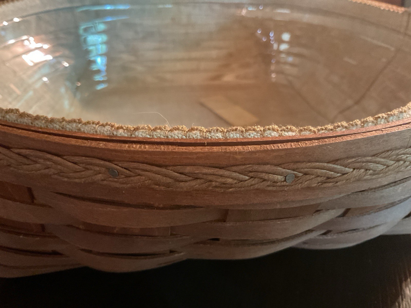 Longaberger 2009 Rich Brown Pie Basket W/Handle~Brand New~Complete Set
