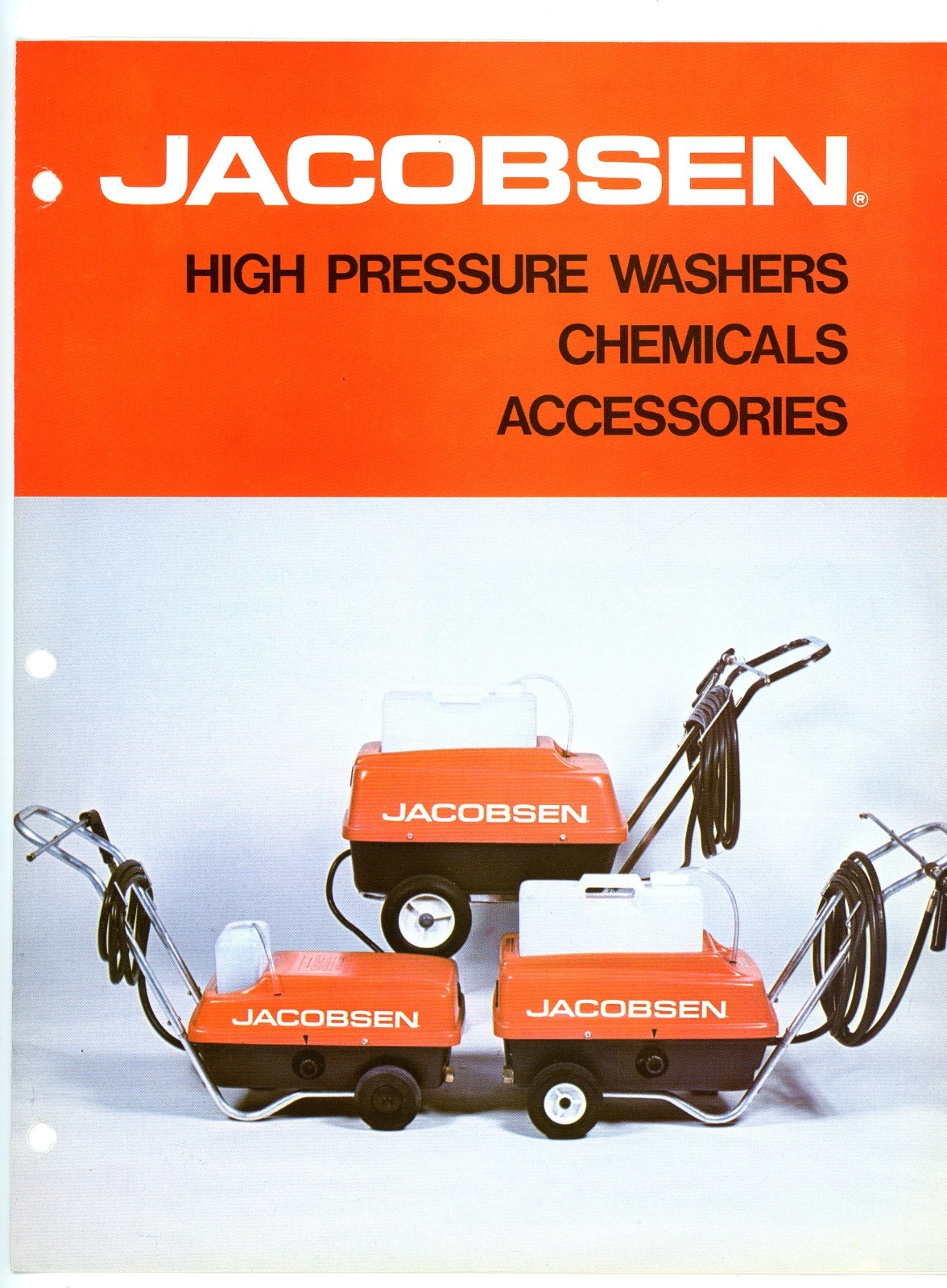Jacobsen High Pressure Washer brochure w/prices Jacobsen Man’f Co Racine Wisc