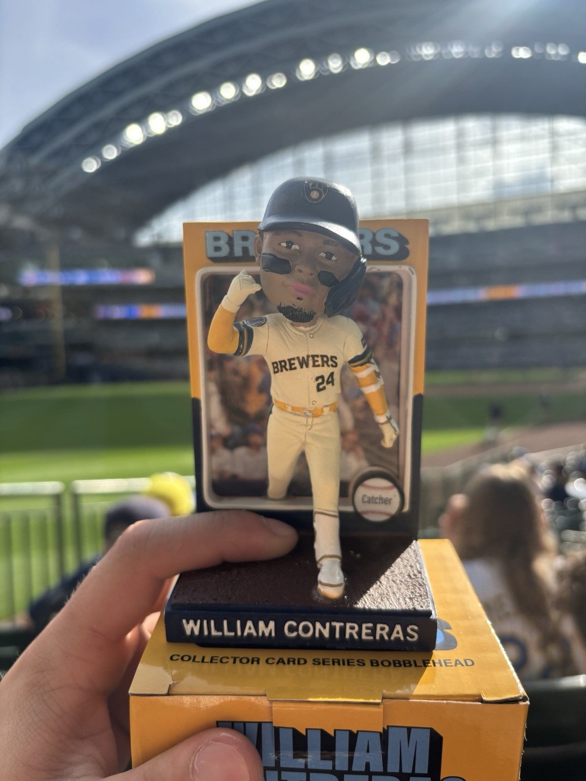2026 Milwaukee Brewers William Contreras Trading Card Bobblehead SGA NIB