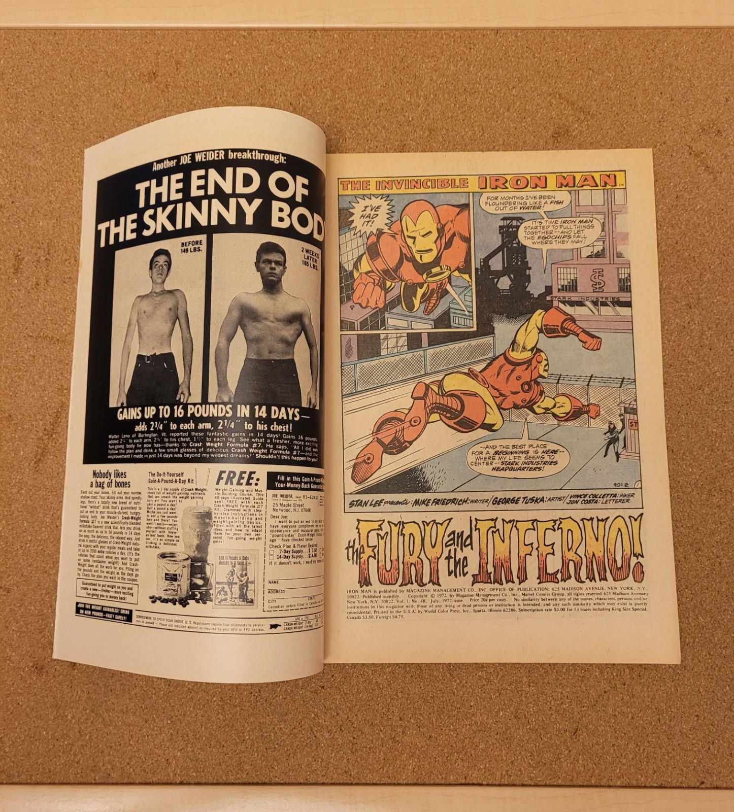 Iron Man 48 1972 Vintage Marvel Comic – Firebrand App. Tony Stark – Ungraded