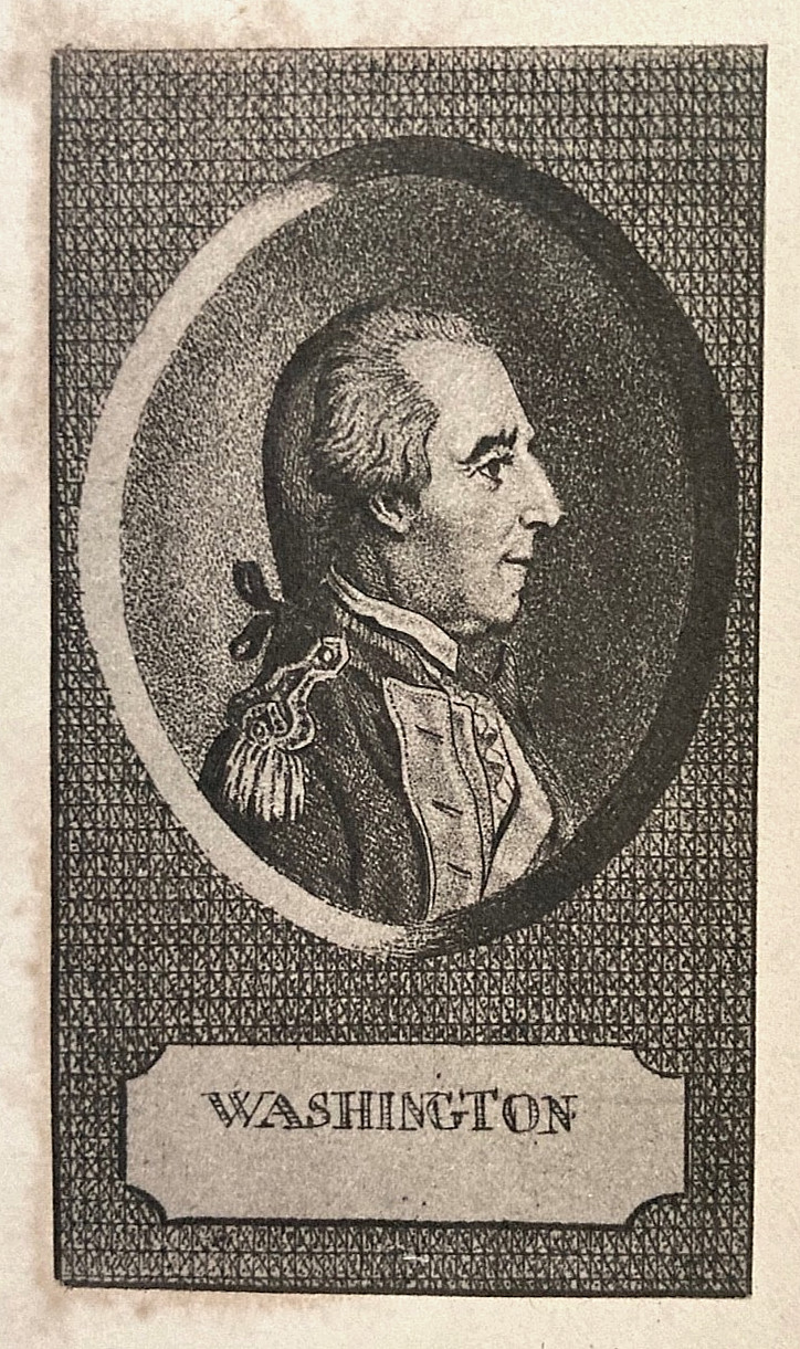 HIS EXCELLENCY GEN. WASHINGTON CMDR. IN CHIEF OF THE US OF N. AMERICA ENGRAVING