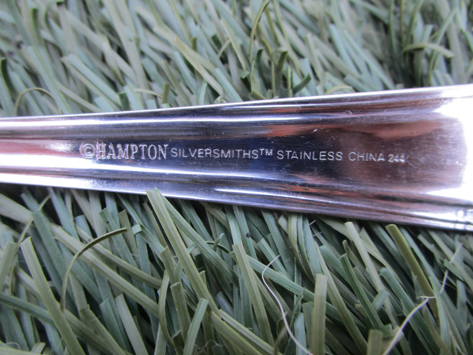 Antique Vintage Hampton Silversmiths Stainless china 244 8″ serving spoon rare