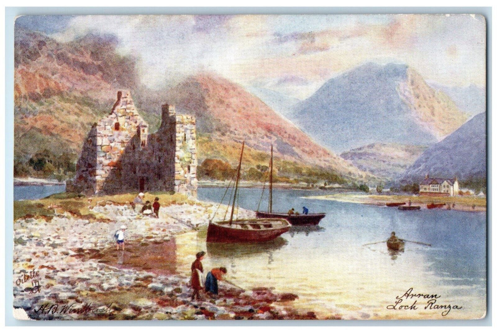 c1910 Isle of Arran Loch Ranza Scotland Oilette Tuck Art Unposted Postcard