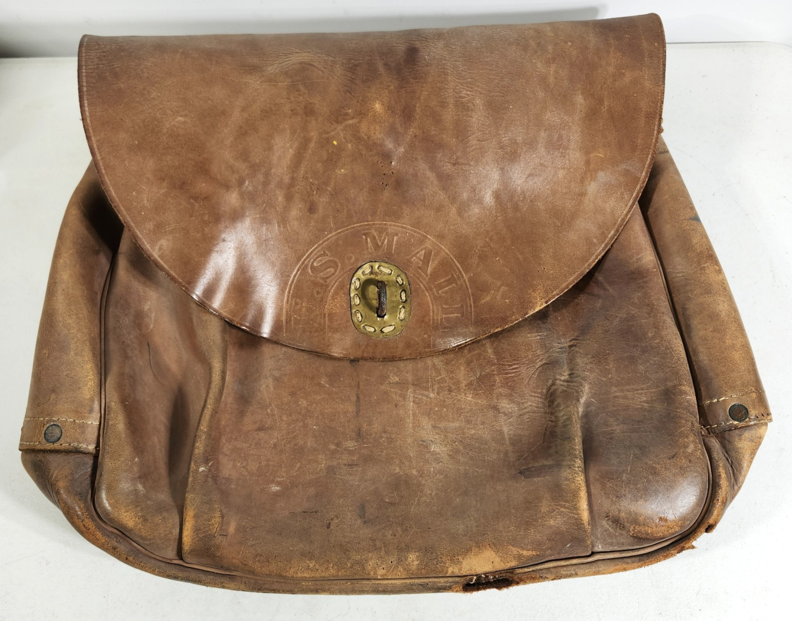 Vintage USPS Mailman U.S. Mail Postal Carrier Leather Messenger Bag