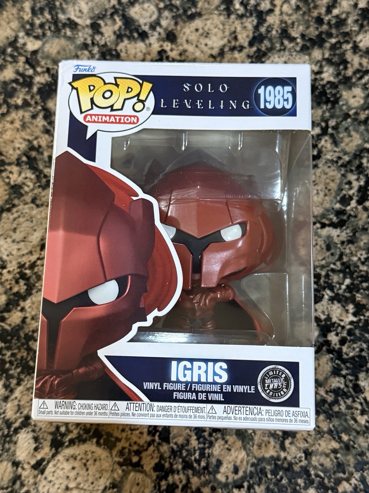 Funko Pop Solo Leveling Igris #1985 Metallic Chase Figure