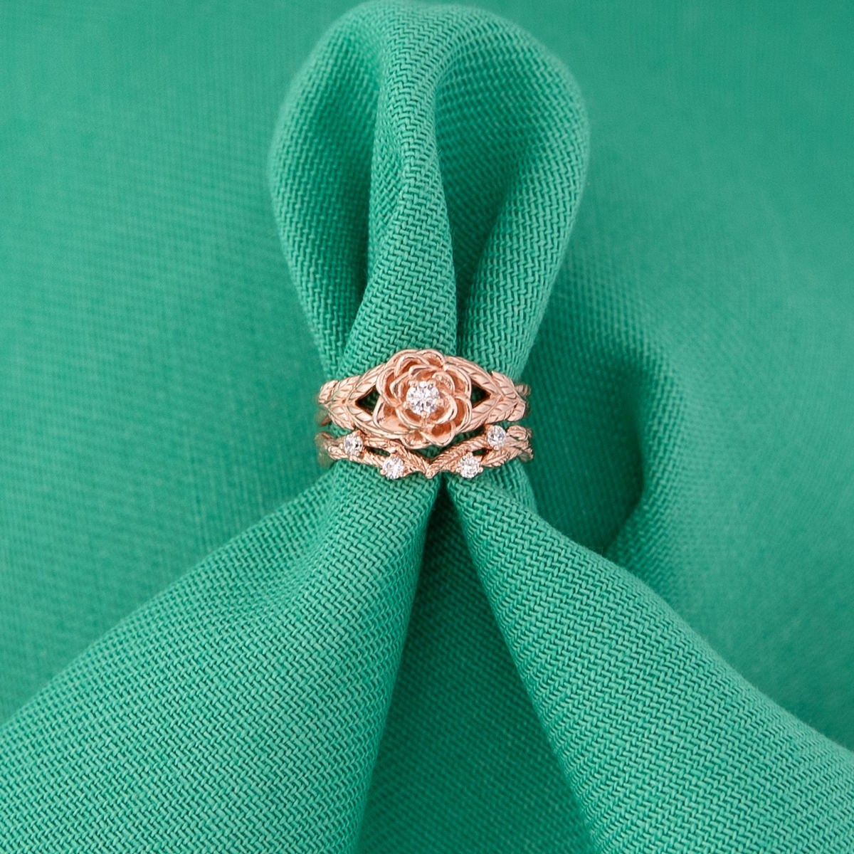 Disney X RockLove NEW ‘Beauty and the Beast’ Belle Rose Stacker Rings – Size 7