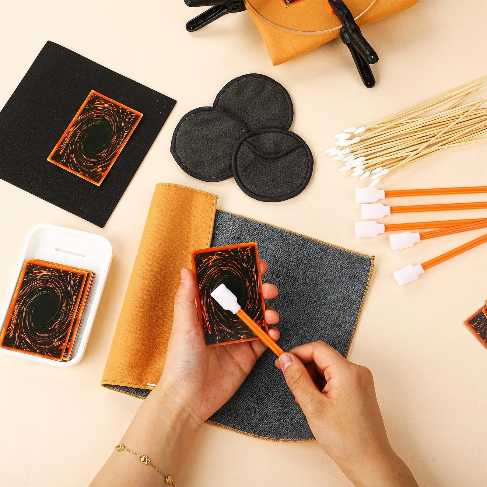 228 Pcs Trade Card Flattening Kit, Card Cleaning Kit for TCG