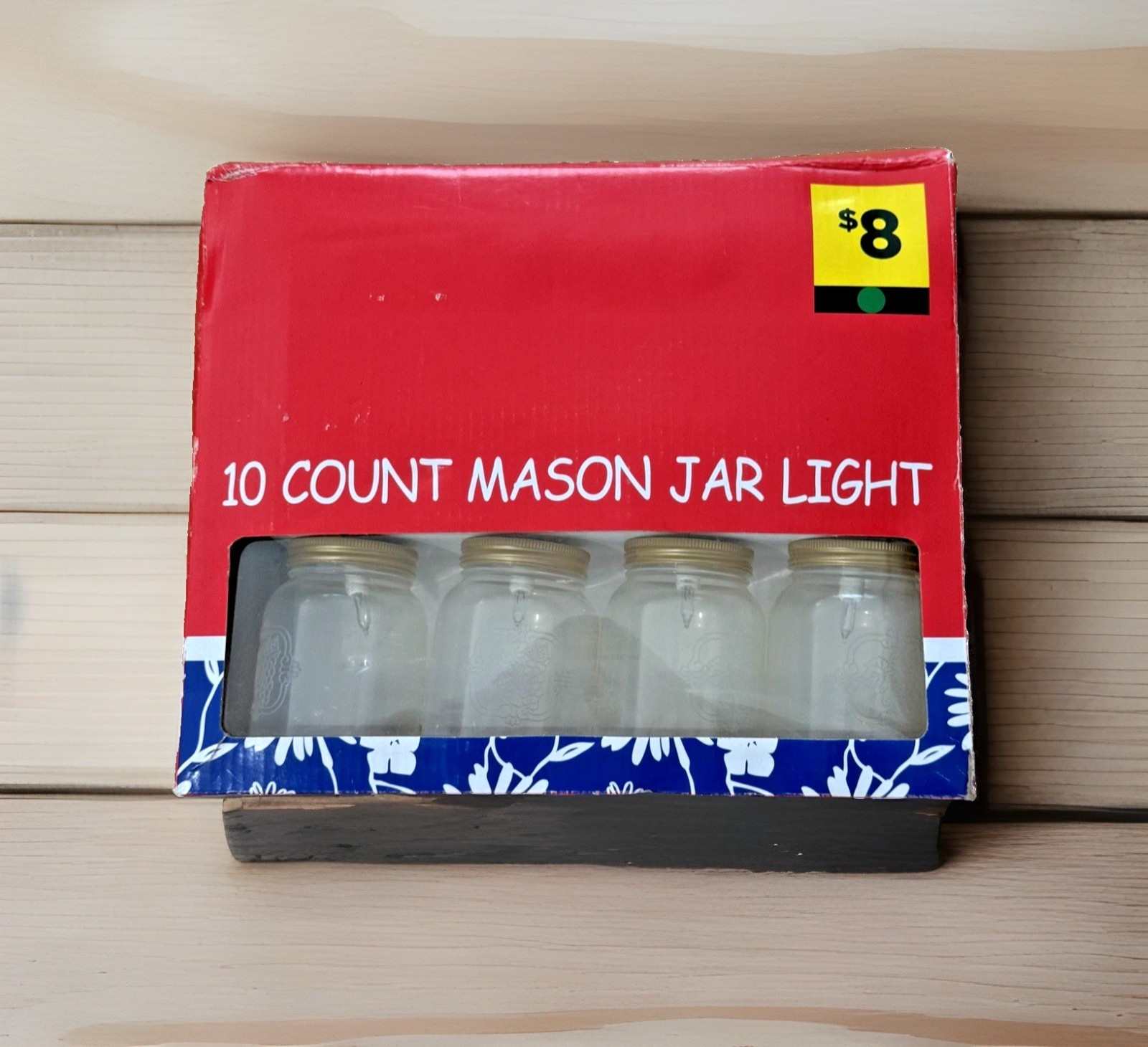 Mason Jar 10 Count Dolgencorp Clear String Rustic Novelty Lights P11851 New