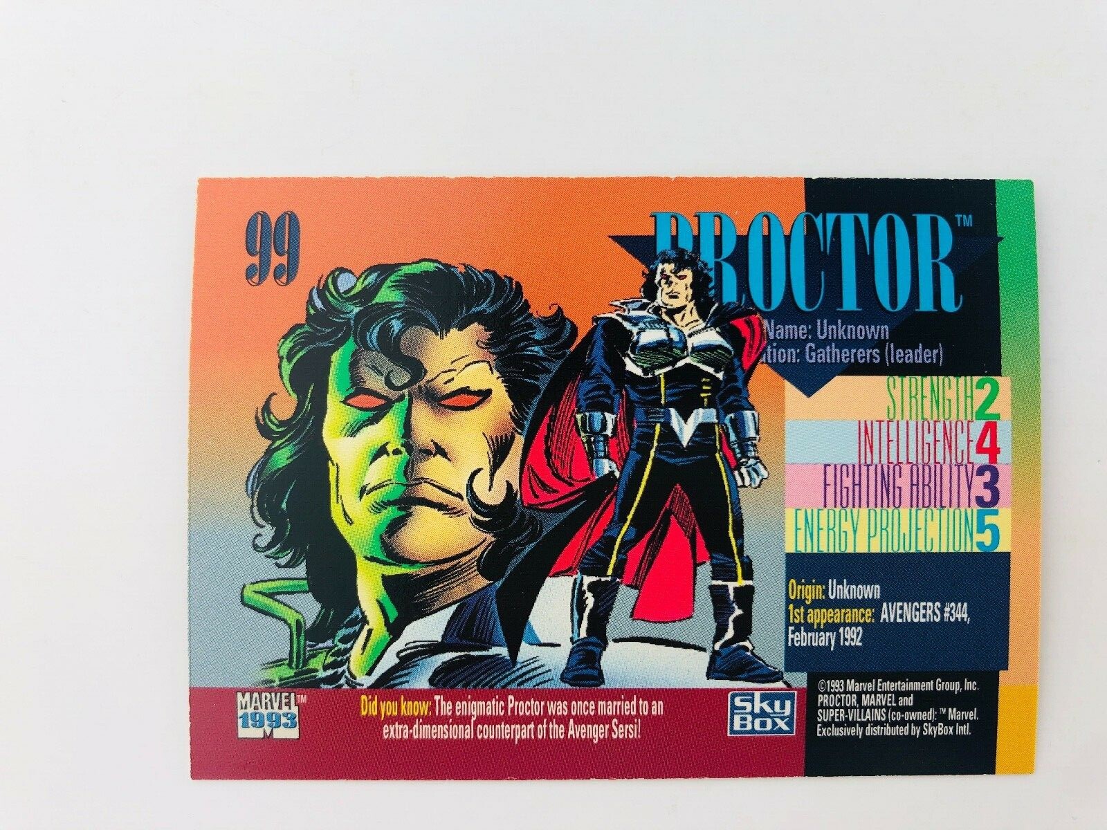 1993 Marvel Super Heroes by Skybox #99 Proctor