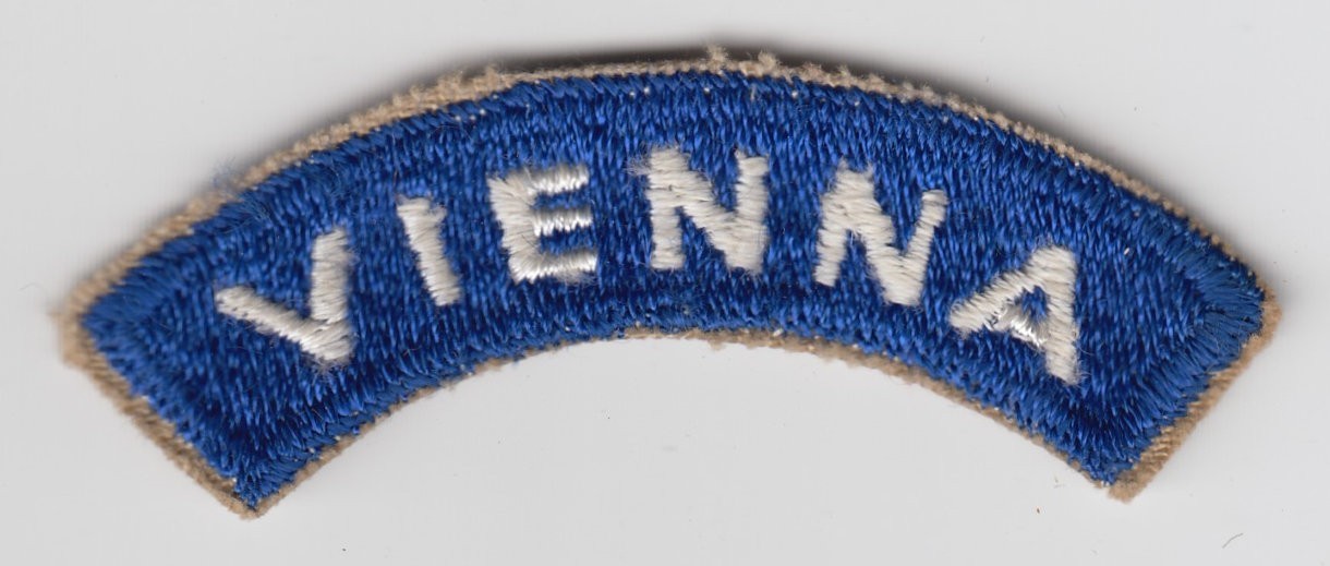 Vintage US Army Vienna Shoulder Scroll Patch Insignia Military Tab Austria