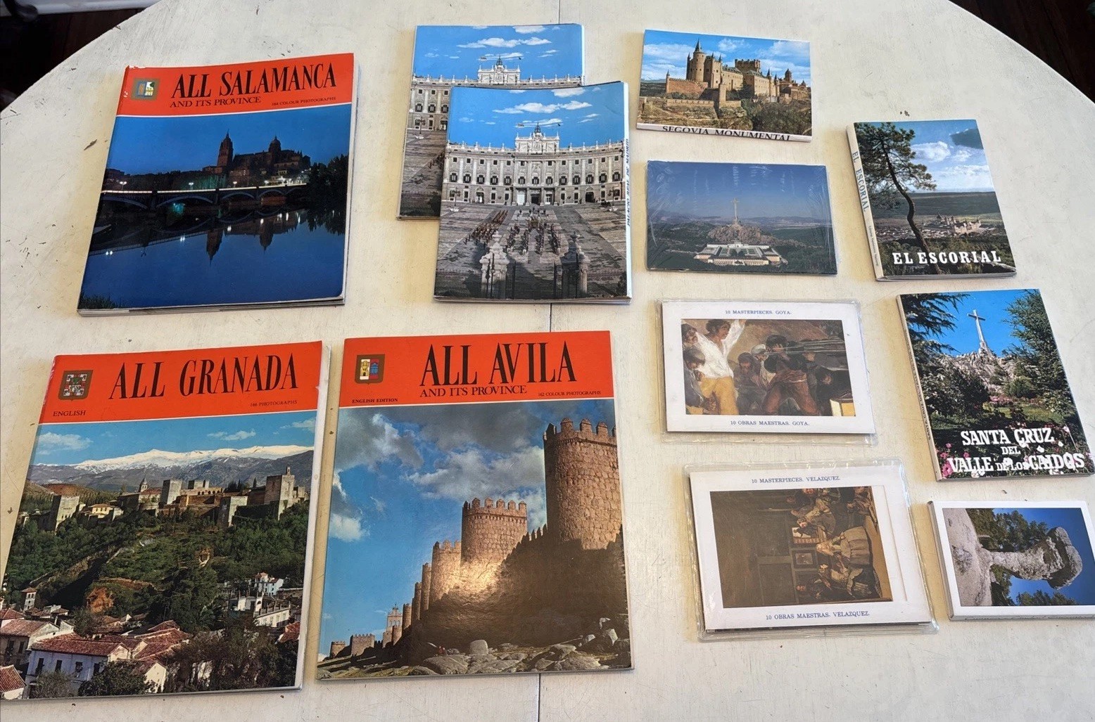 Lot 80s Spain Vintage Souvenir Picture Books, 60 Postcards, Photo cards, España