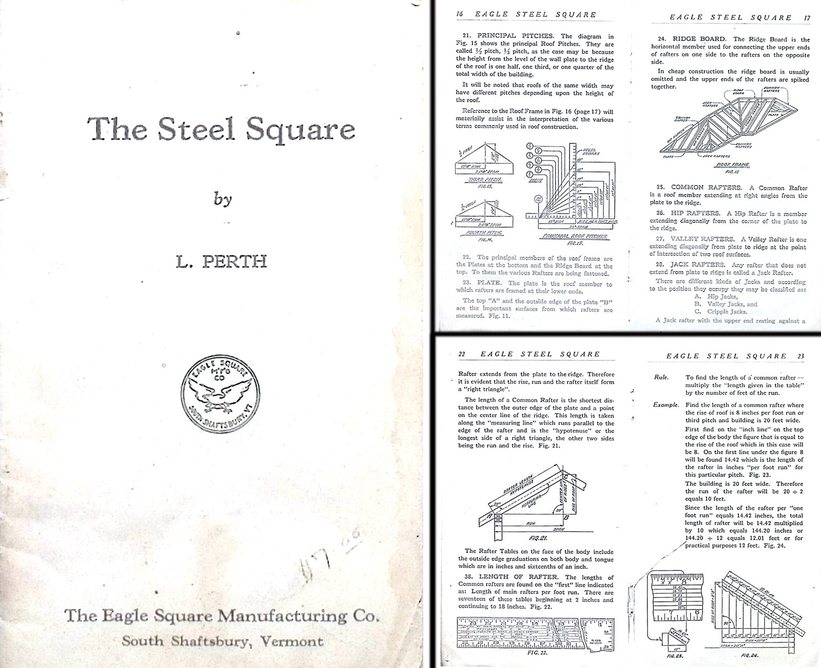 Orig. Eagle Square Company Booklet: “The Steel Square”, 46 Pages – mjdtoolparts