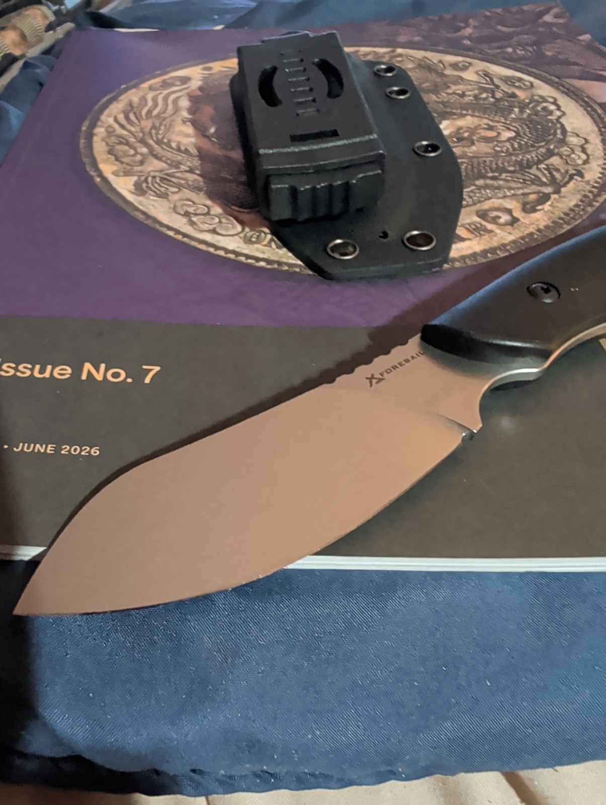 FORESAIL 6.77″ Small Fixed Blade Knife – AUS-10 Steel Drop Point EDC HUNTING