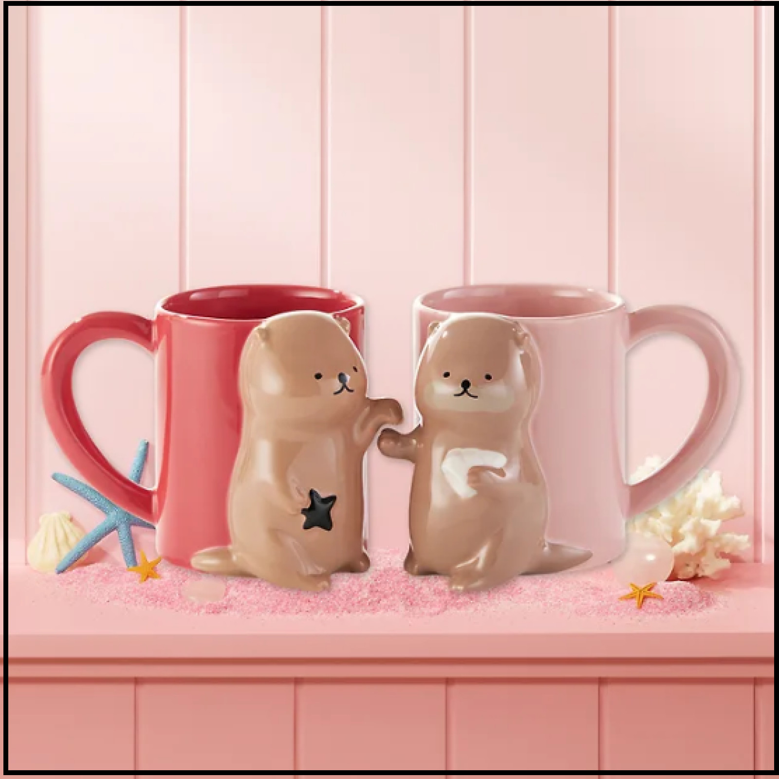Starbucks Korea 2025 Lovely Otter Mug Cup Set (2P) / Valentine’s Day