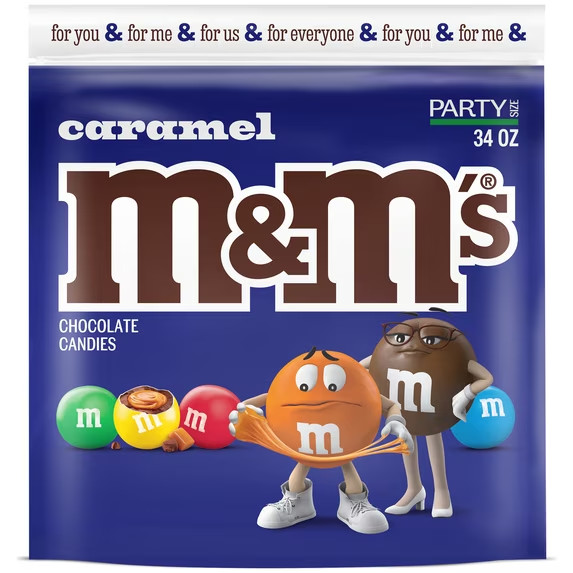 M&M’S Caramel Milk Chocolate Candy Bulk Pack, Party 34 oz (Pack of 1)