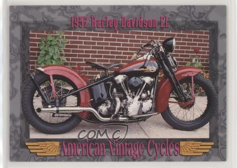 1993 SkyBox/Champs American Vintage Cycles 1937 Harley-Davidson EL #156 3c7