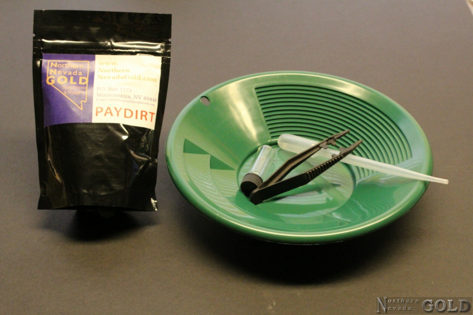 Gold paydirt with panning kit guaranteed to contain at least 0.5 Gram Gold
