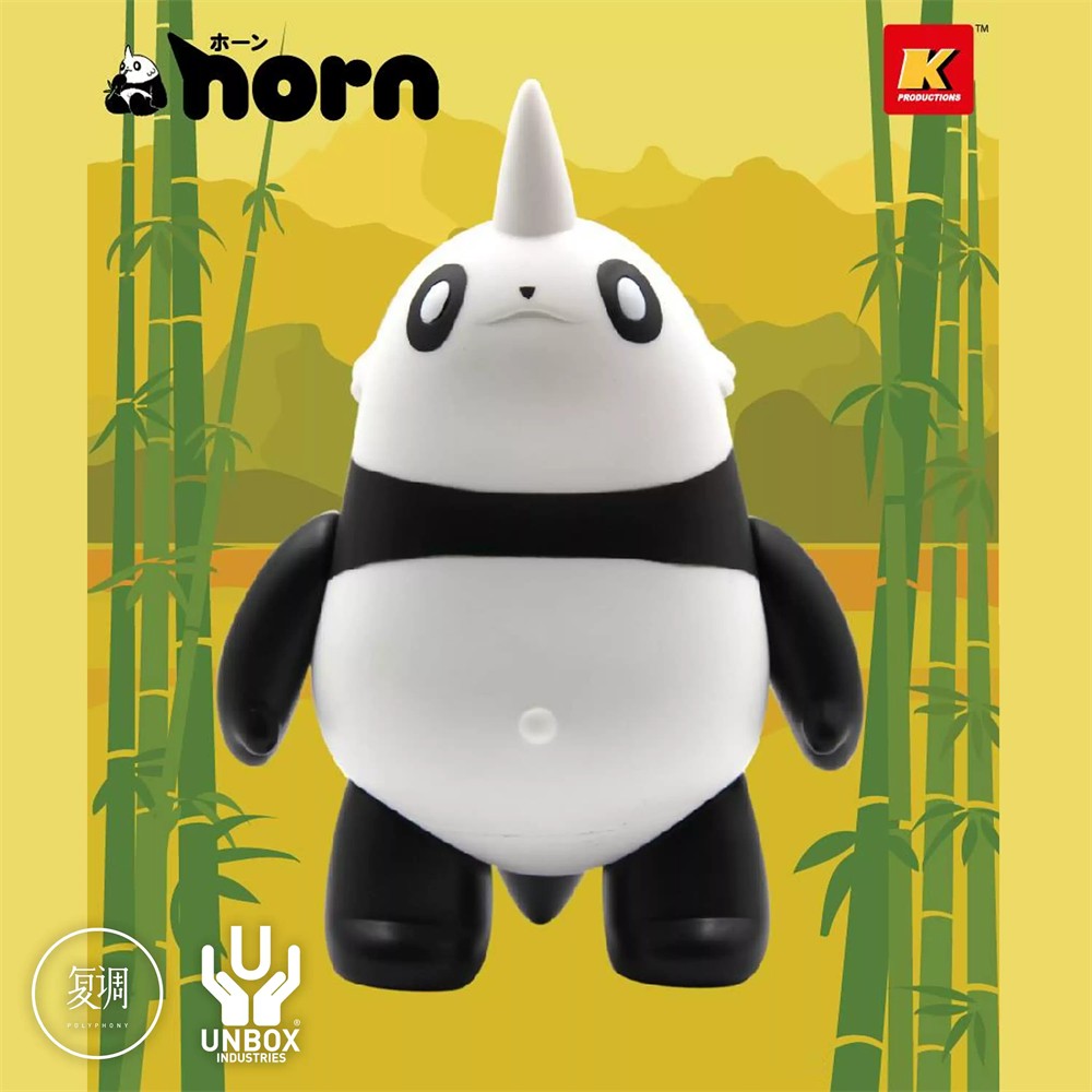 Unbox Horn Panda Version Limited Vinyl Fashion Figure 12.7cm New In Stock