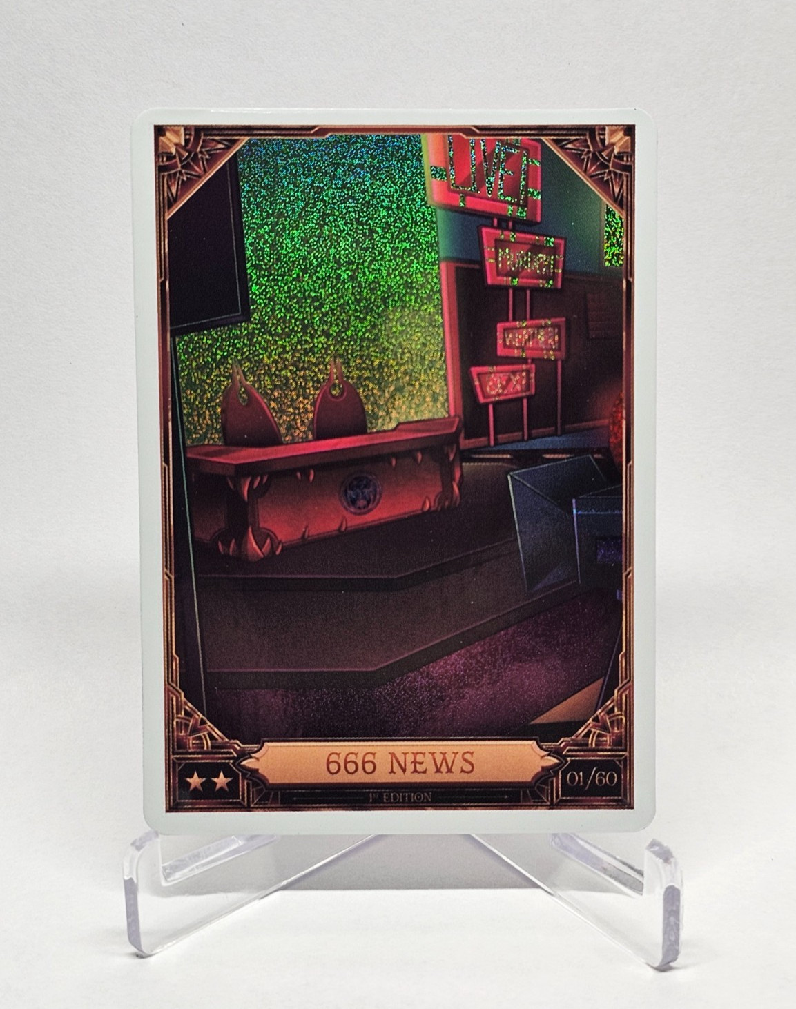 Hazbin Hotel Trading Card Season 2 – 666 NEWS 01/60 FOIL – 1st Edition