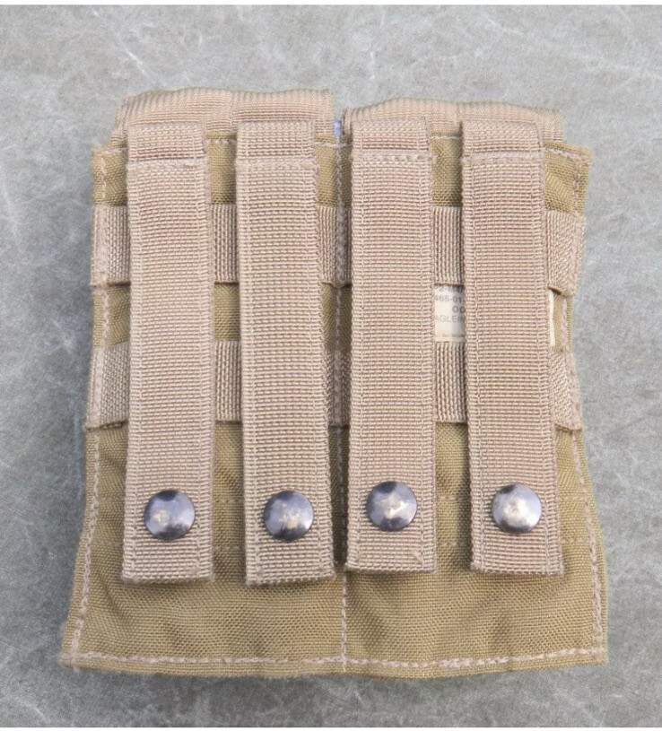 US Military USMC Eagle Industries Double Mag Pouch MP2-M4/2-MS-COY Brown VGC