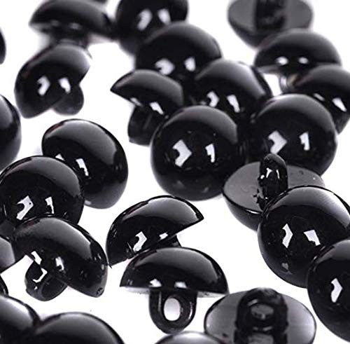 DNHCLL 100PCS 10mm DIY Black Plastic Solid Safety Eyes 10 millimeters,