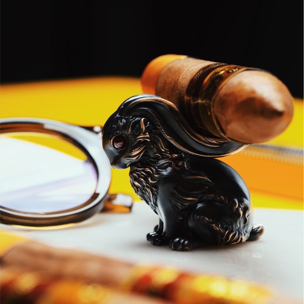 Bunny Pen Holder. Rabbit Statue. Desk Decor. Gift for Friend