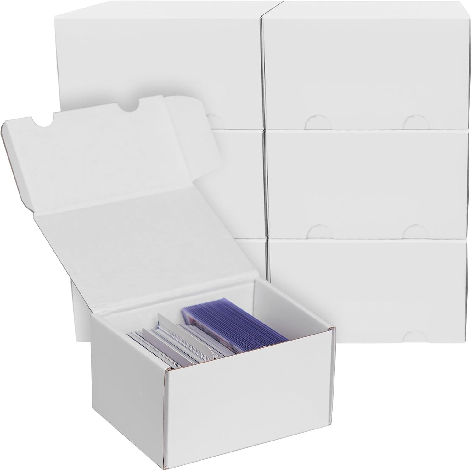 Small Trading Card Storage Boxes 7 Pack, 160 Toploader Card Corrugated Organi…