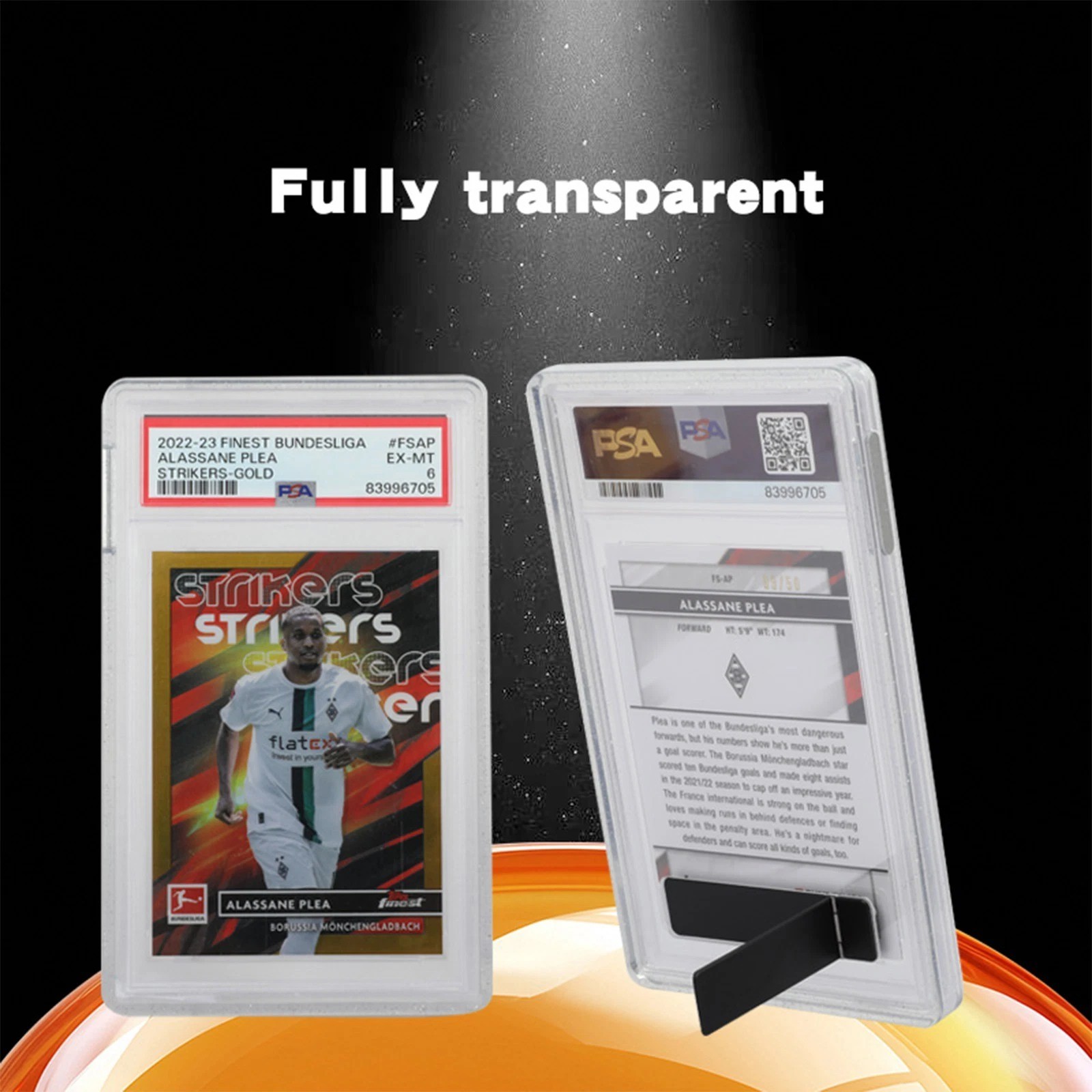 For PSA/CGC 35PT Gradient TPU Case Graded Card Slab Bumper Stand Guard Protector