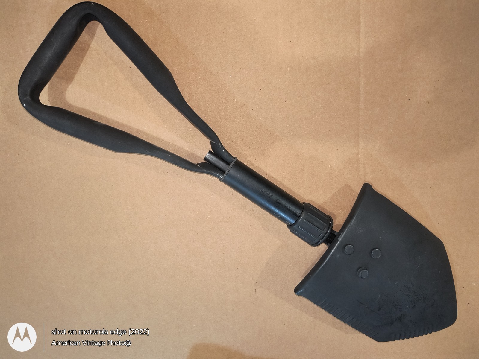 US Entrenching E TOOL Ames Genuine Military USMC Trifold Shovel + Cover NEW
