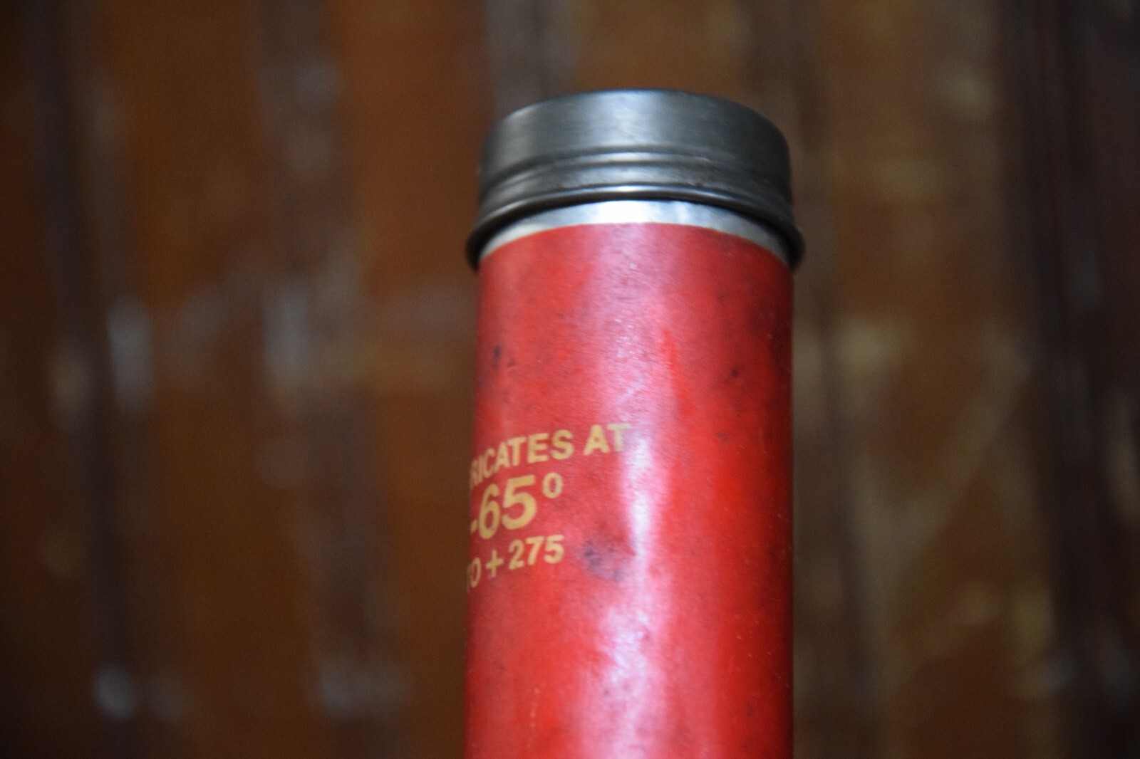 LEMANS SNOWMOBILE SNOBIL GREASE CARTRIGE COMPOSITE METAL ENDS SIGN LUBE 1980s