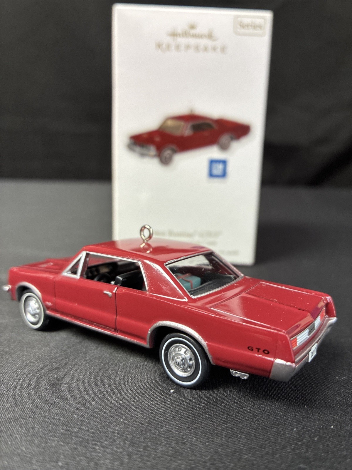 3 Hallmark Ornaments Classic American Cars, 1964 GTO, 1968 FIREBIRD, 1969 CAMARO