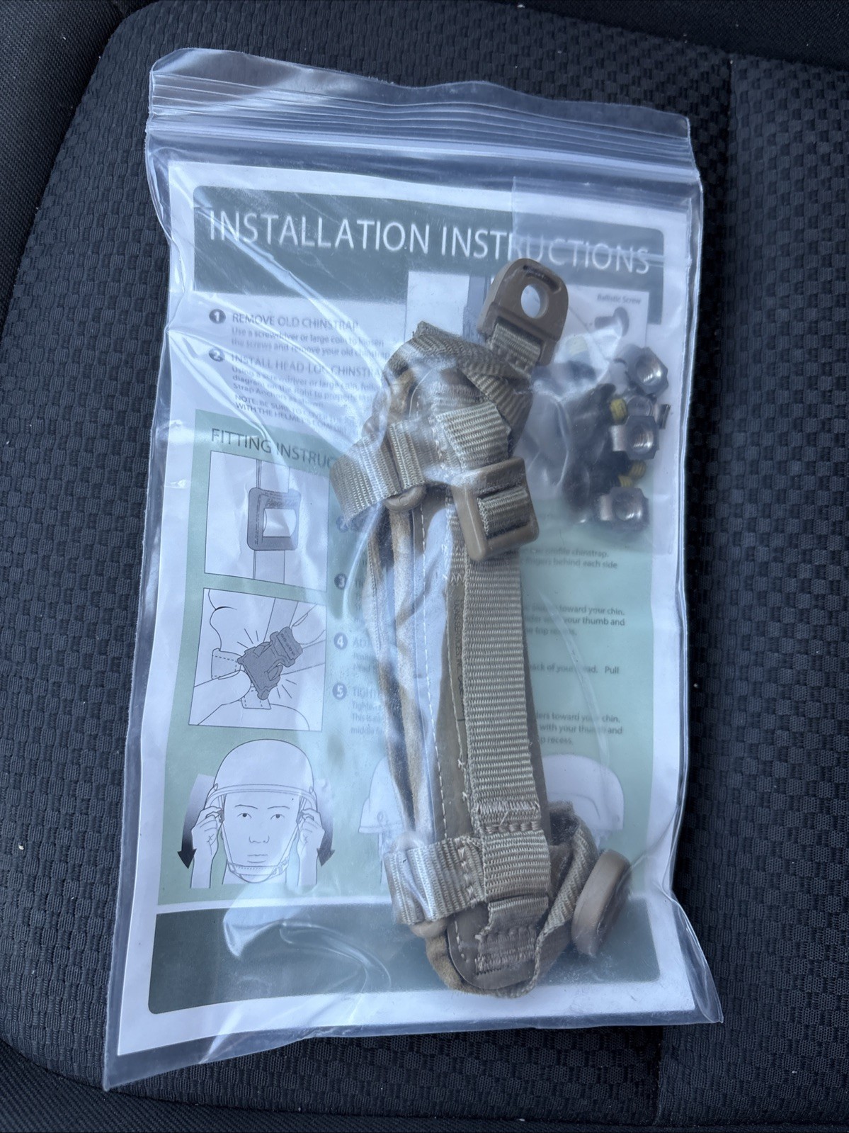 Ops-Core ACH & ECH H-Nape Head-Loc Helmet Chinstrap Retention System Tan NEW