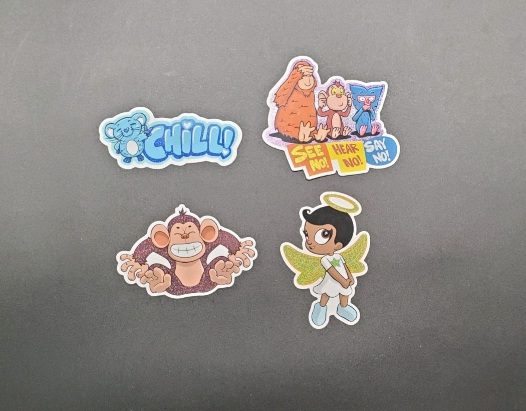 VeeFriends Stickers NYCC 3 Wise Monkeys Comic 4 Sticker Lot Comic Con Exclusive