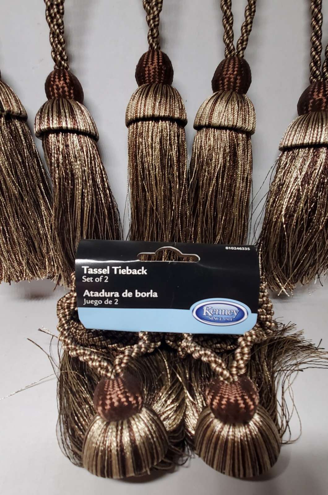 Tassel Tieback by Kenney 100% Polyester ( Qty 8 ) Chocolate, Bronze & Gold